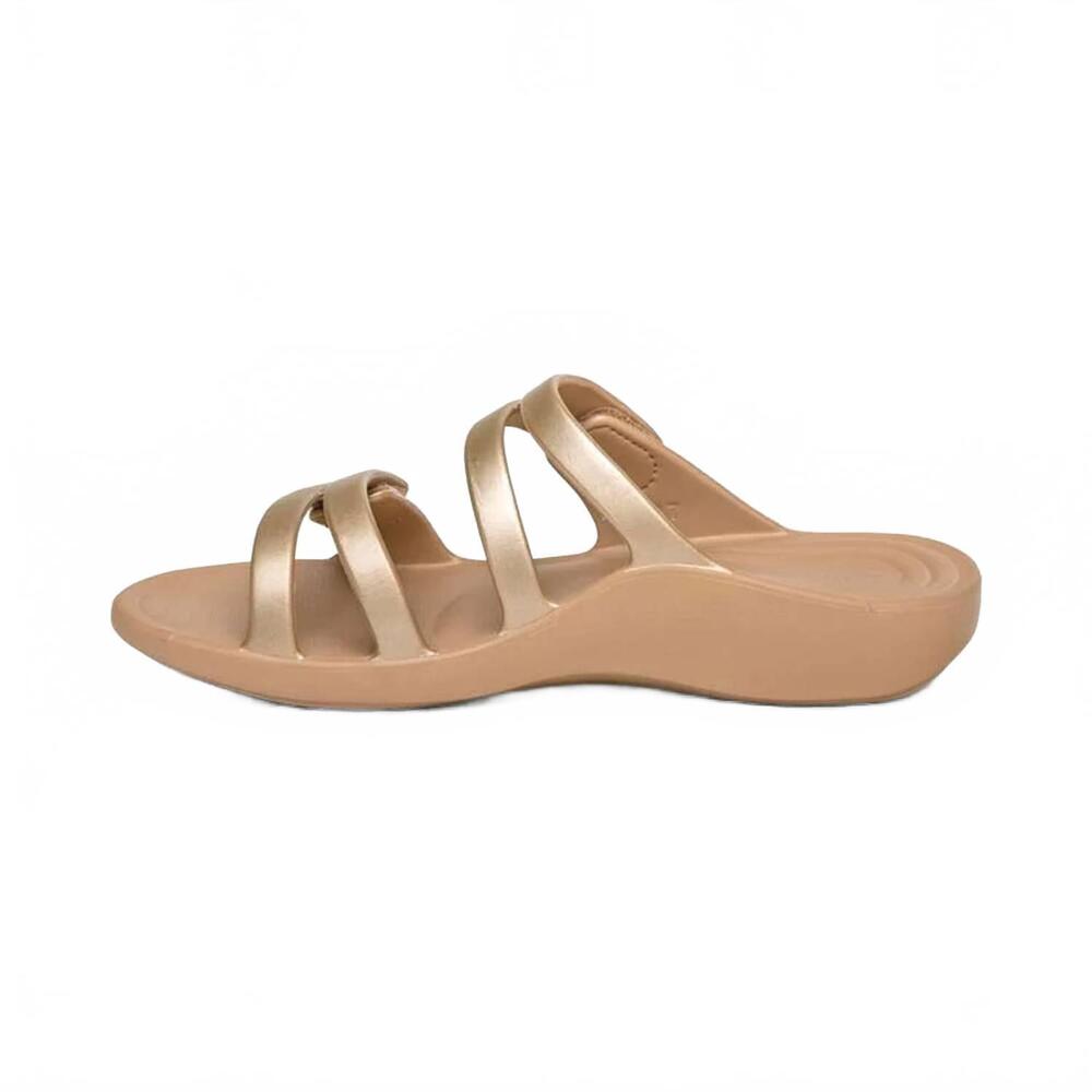 NEW AETREX women's janey sport slide in champagne